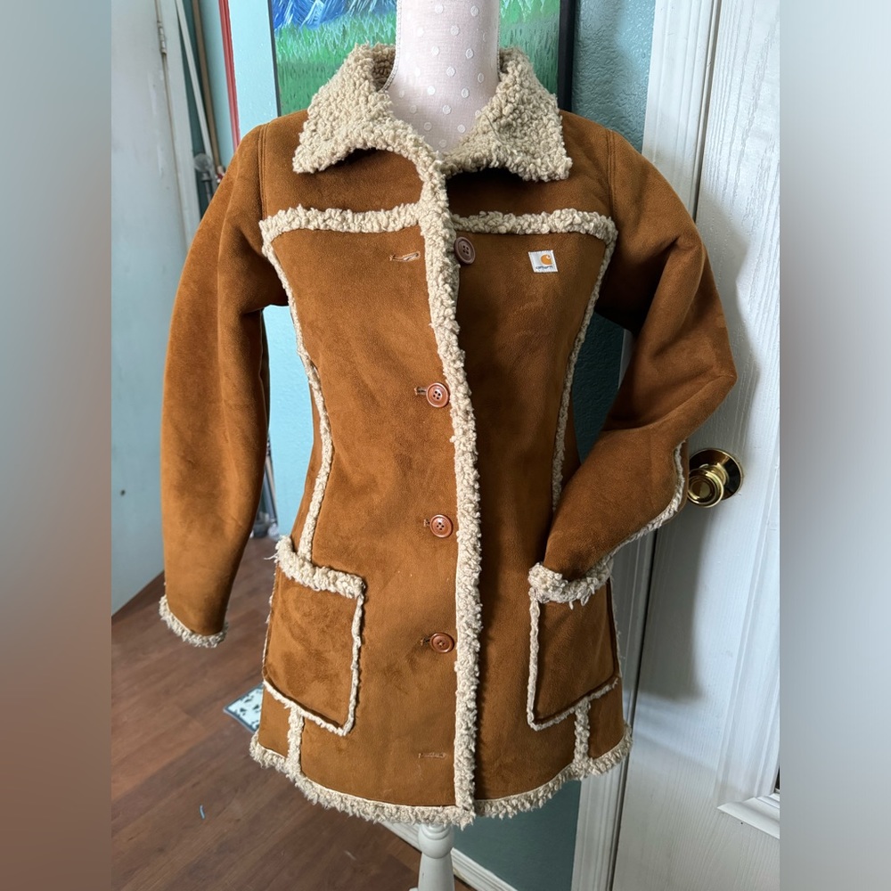 Carhartt Women’s Winter Jacket, size XS (0/2), brown tan with thick lining